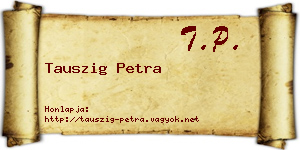 Tauszig Petra névjegykártya